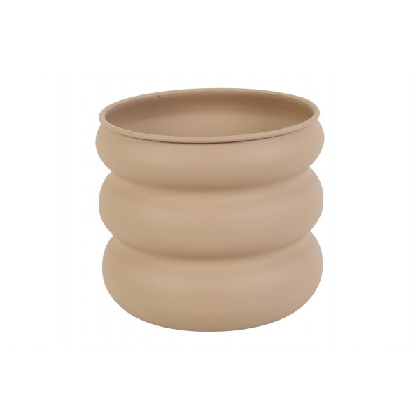 Kovová váza Grayce M, béžová, 17,8 cm