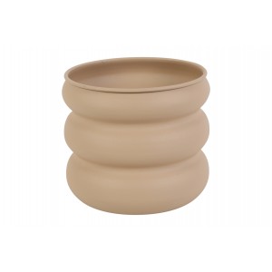 Kovová váza Grayce M, béžová, 17,8 cm