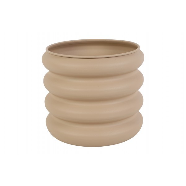 Kovová váza Grayce L, béžová, 22,3 cm