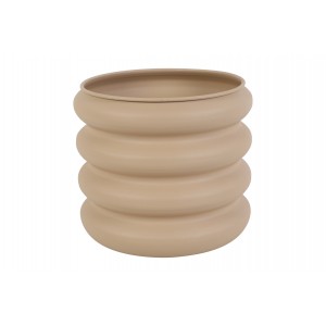 Kovová váza Grayce L, béžová, 22,3 cm