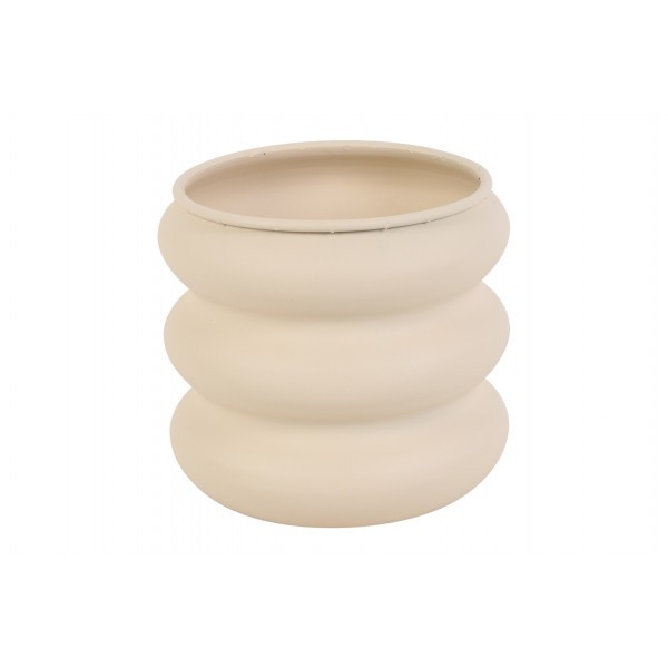 Kovová váza Grayce S, krémová, 14,8 cm