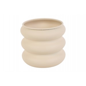 Kovová váza Grayce S, krémová, 14,8 cm