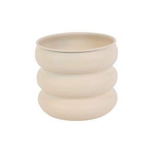 Kovová váza Grayce M, krémová, 17,8 cm