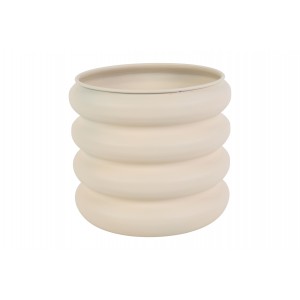 Kovová váza Grayce L, krémová, 22,3 cm