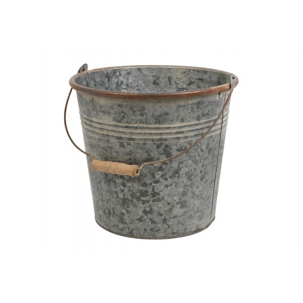 Kovový kbelík Lena L, zinek – 28,5 × 28,5 × 25,5 cm