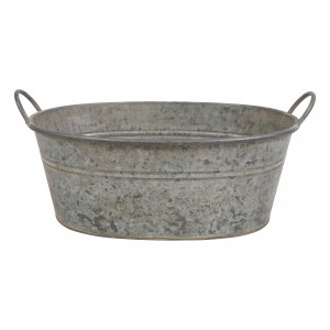 Oválný kovový květináč s uchy Lena Maxi L, 49 × 34 cm