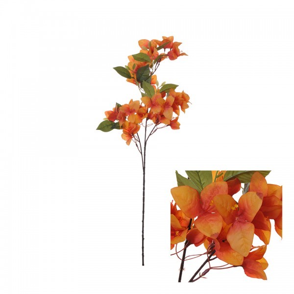 Umělá květina – Bougainvillea, 76 cm, oranžová