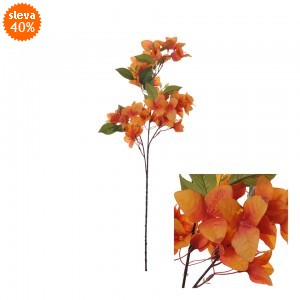 Umělá květina – Bougainvillea, 76 cm, oranžová