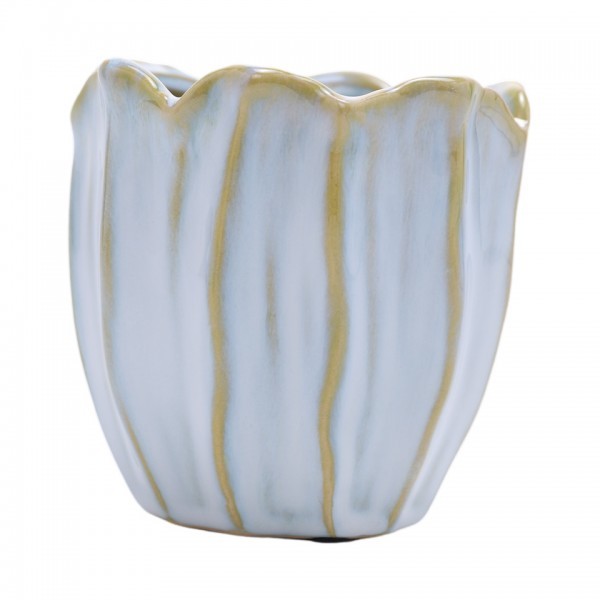 Keramický květináč Pellana světle modrý, 17 x 17 cm