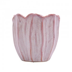 Keramický květináč Pellana růžový, 11 x 11 cm