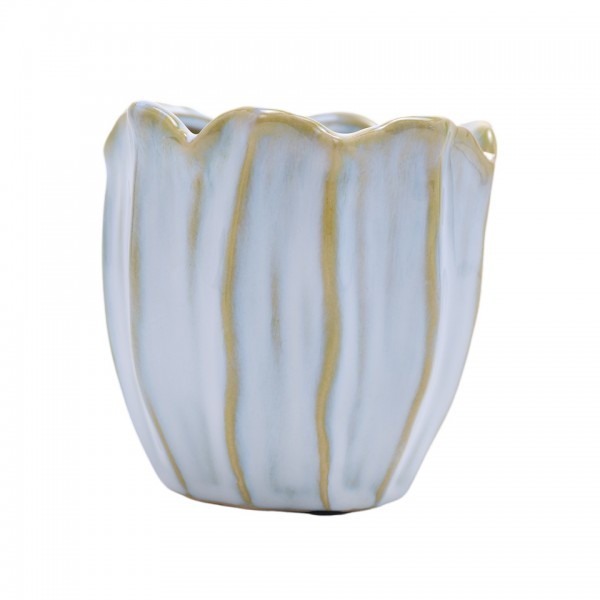 Keramický květináč Pellana světle modrý, 11 x 11 cm