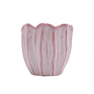 Keramický květináč Pellana růžový, 8 x 8 cm