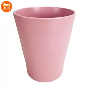 Keramický květináč na orchideje Merina Pretty 15x13 cm světle růžový matný, 2. jakost