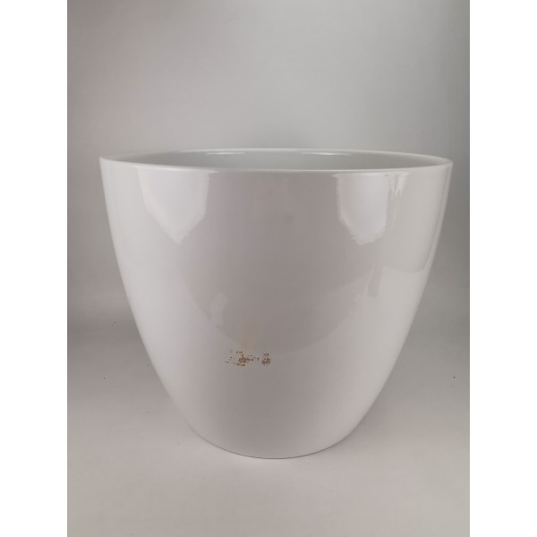 Keramický bílý květináč Basel XXL Ø 41 cm, 2. jakost