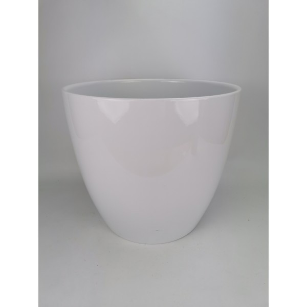 Keramický bílý květináč Basel XXL Ø 37 cm, 2. jakost