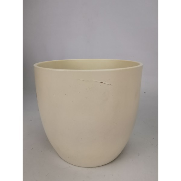 Keramický květináč Basel matný 14 cm krémový, 2. jakost