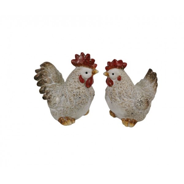 Sada slepice a kohouta 24,3 × 12 × 19,5 cm