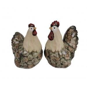 Sada keramické slepice a kohouta M