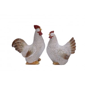 Sada slepice a kohouta 18,5 × 9,5 × 21,5 cm