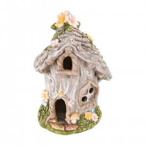 Solární domeček v podobě kmenu 28,5 cm