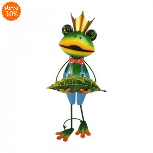 Kovová žába s korunkou 67 cm