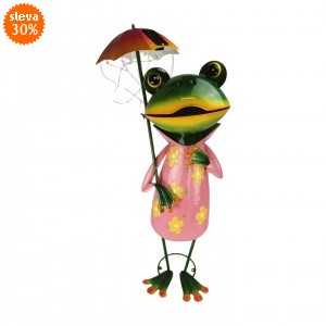 Kovová žába s deštníkem 90 cm