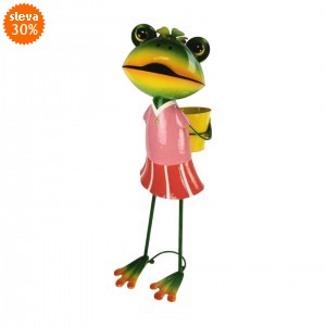 Kovová žába s květináčem 71 cm
