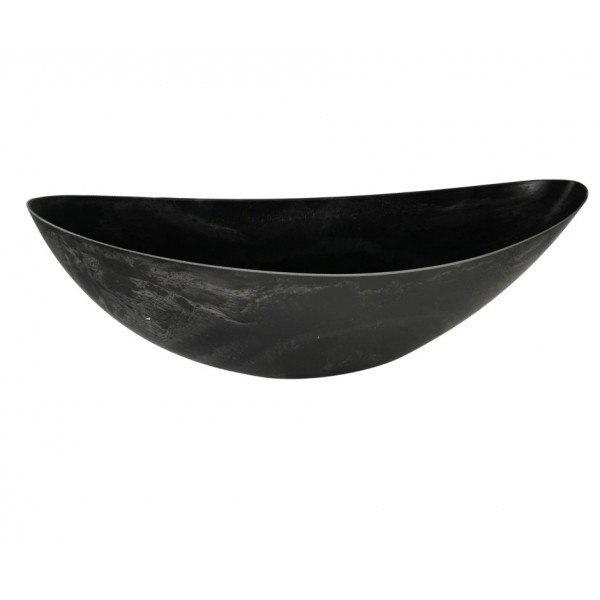 Plastový květináč lodička – šedá 66 × 16,5 × 21 cm