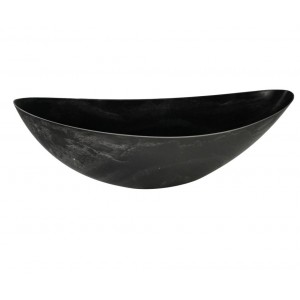 Plastový květináč lodička – šedá 66 × 16,5 × 21 cm