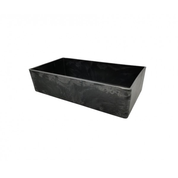 Plastová šedá mísa obdélníková, 20 x 10,5 cm