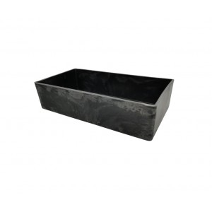 Plastová šedá mísa obdélníková, 20 x 10,5 cm