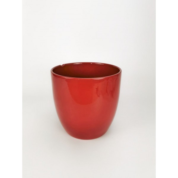 Keramický květináč Basel lesklý 19 cm vínový, 2. jakost