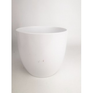 Keramický květináč Basel lesklý 14 cm bílý, 2. jakost