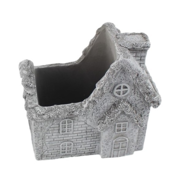 Betonový květináč ve tvaru domku, 17 × 11 × 16 cm