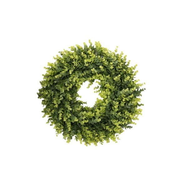 Dekorativní plastový věnec – zelený (Ø 40 cm)