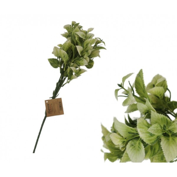 Žlutozelená umělá větvička 60 cm, sada 12 ks