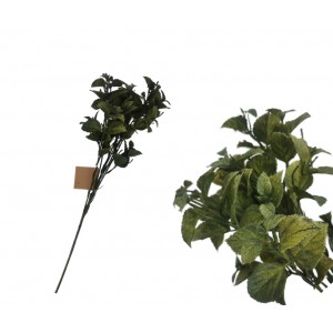 Zelená umělá větvička meduňky 60 cm, sada 12 ks