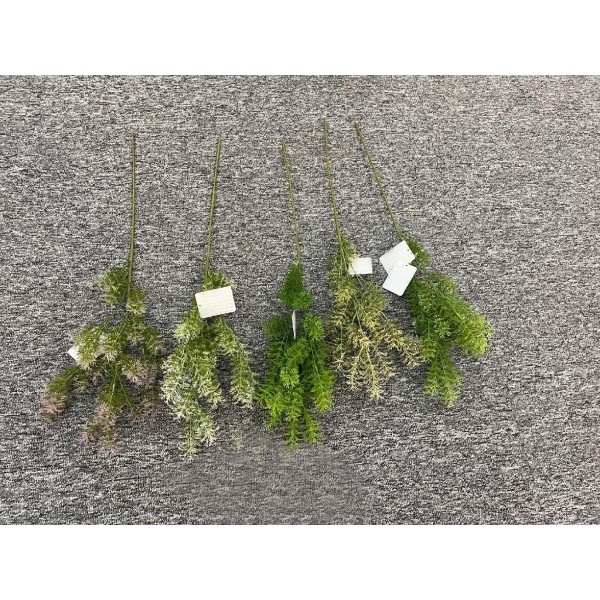 Sada 15 kusů dekorativních větviček - asparagus, mix barev