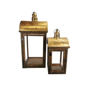 Sada 2 ks dekoračních luceren Rusty (45 a 70 cm)