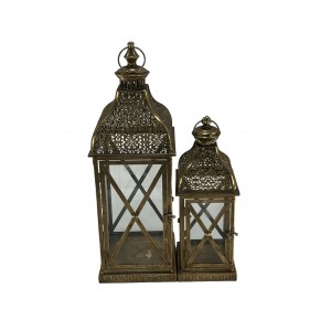 Sada 2 ks kovových luceren, 44 a 62 cm