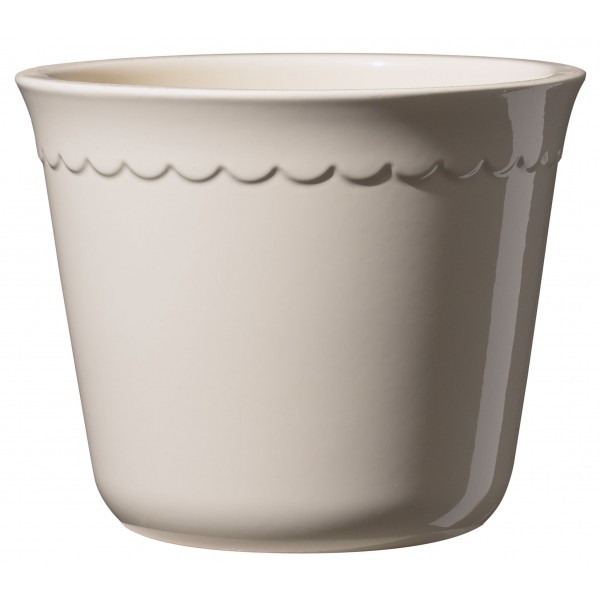 Krémový keramický květináč Bergen, 21 x 17 cm