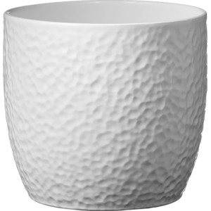 Keramický květináč Boston, bílý matný, 14 x 13 cm