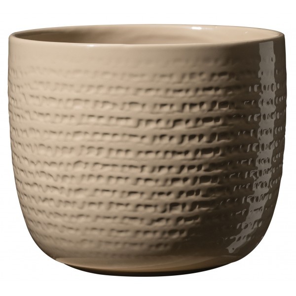 Keramický květináč Lillo, mocca, 14 x 12 cm