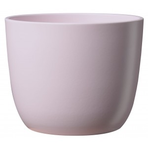 Keramický květináč Sevilla, matná světle růžová, 11 x 9 cm