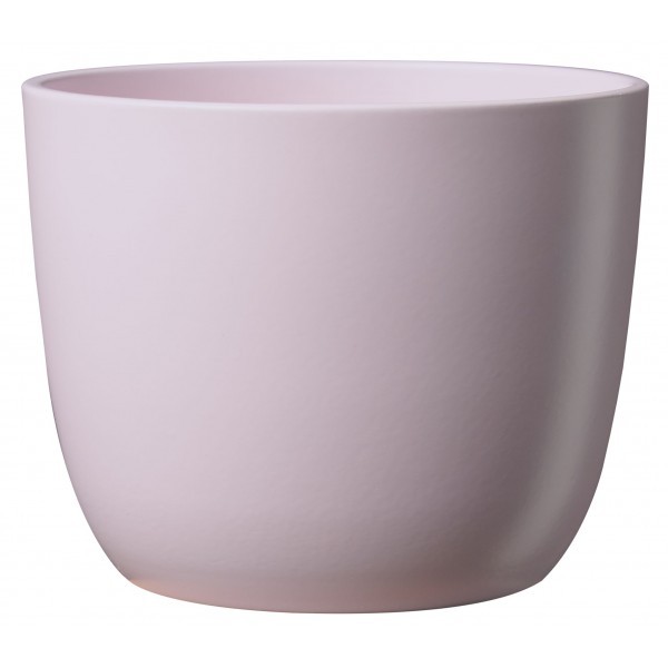 Keramický květináč Sevilla, matná světle růžová, 12 x 10 cm