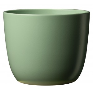 Keramický květináč Sevilla, matná zelená, 12 x 10 cm