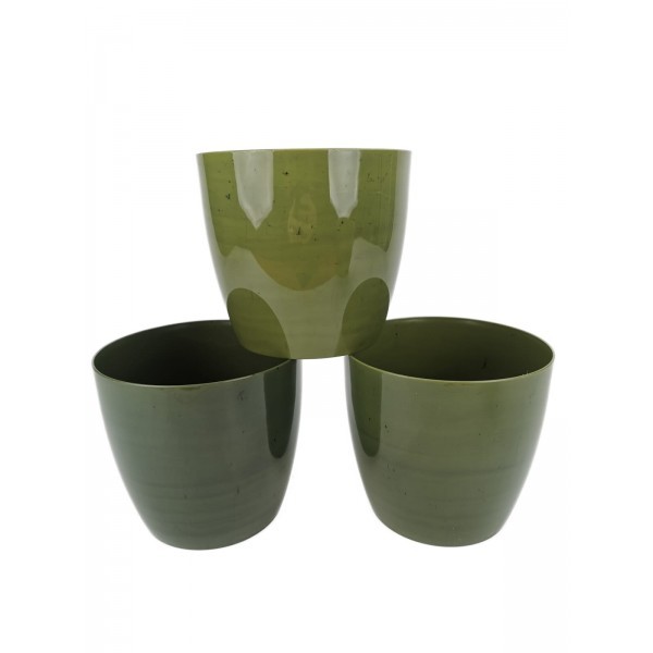 Mramorovaný plastový květináč Aga Marmur – zelený, 16 × 14,5 cm