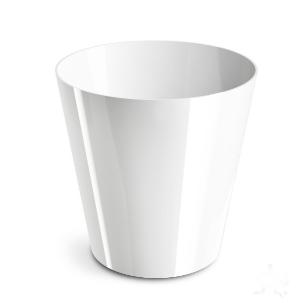 Plastový květináč Simple bílý, 8,5 x 9 cm