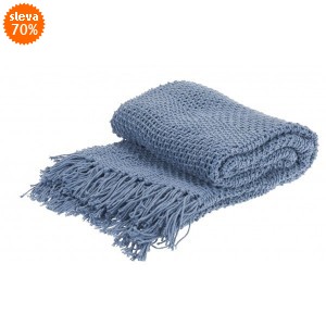 Pléd modrý 130 × 170 cm