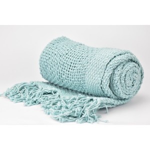 Pléd světle modrý 130 × 170 cm